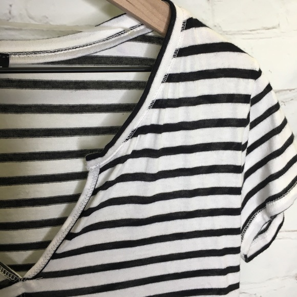 NEW Sanctuary Mixed Media Striped Tee Size Small - Picture 7 of 12